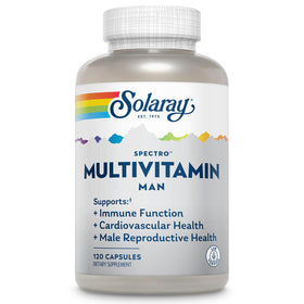 Bouteille de SOLARAY Spectro Energy Multivitamin pour Homme, vue avant