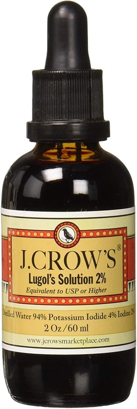 Bouteille de solution d'iode J. CROW'S en milieu naturel