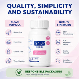 Bouteille de SOP NIAM D-Chiro Inositol 500mg avec capsules