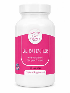 Bouteille de SOR, Inc. Ultra Fem Plus 60 capsules vue de face