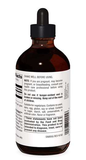 Bouteille de Source Naturals Extrait Liquide de Sureau 500 mg avec étiquette