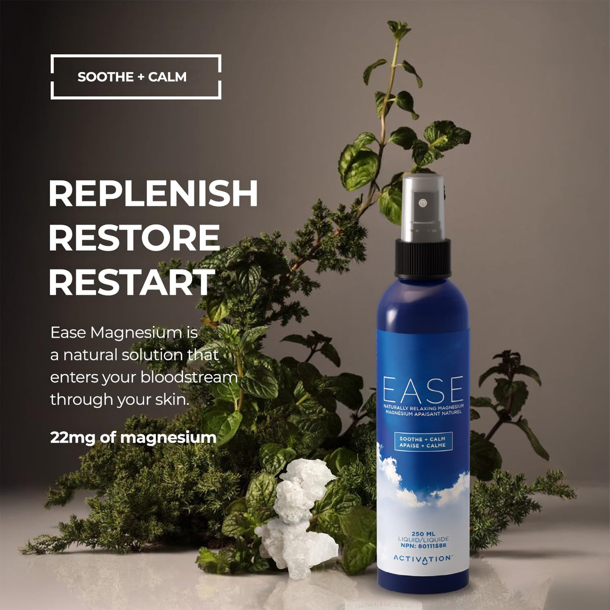 Bouteille de spray de magnésium ACTIVATION avec étiquette