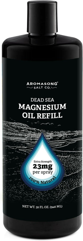 Bouteille de spray de magnésium Aromasong 32 oz vue de face
