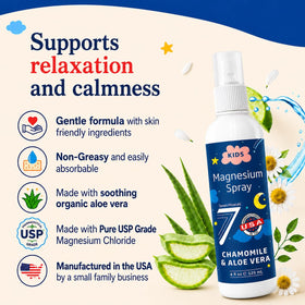 Bouteille de Spray de Magnésium pour Enfants avec étiquette visible