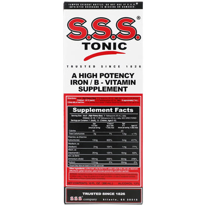 Bouteille de SSS Tonic B-Complex 10 fl oz vue de face