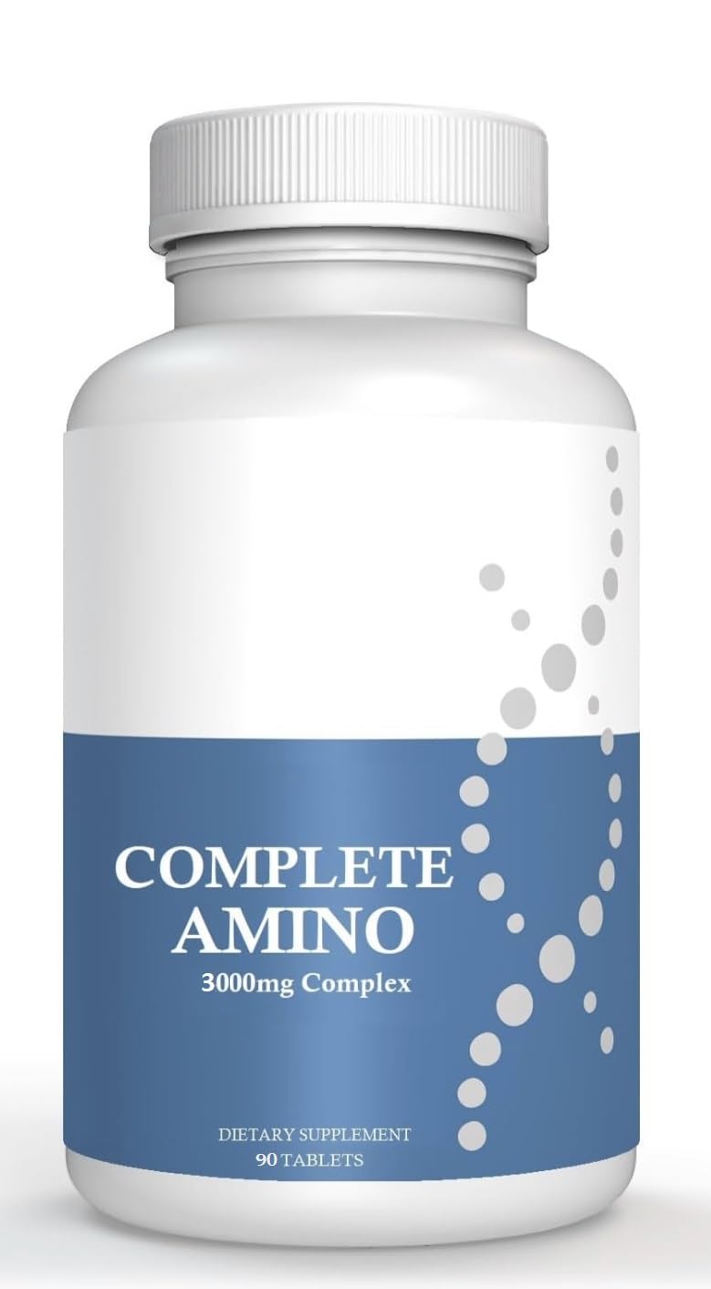 Bouteille de StarPass Labs Complément Amino Complet 90 Capsules vue de face