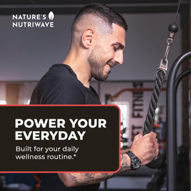 Bouteille de Steel Power Nature’s NutriWave avec vue d'ensemble