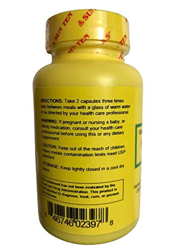 Bouteille de Sun Ten Ginseng et Astragalus avec fond neutre