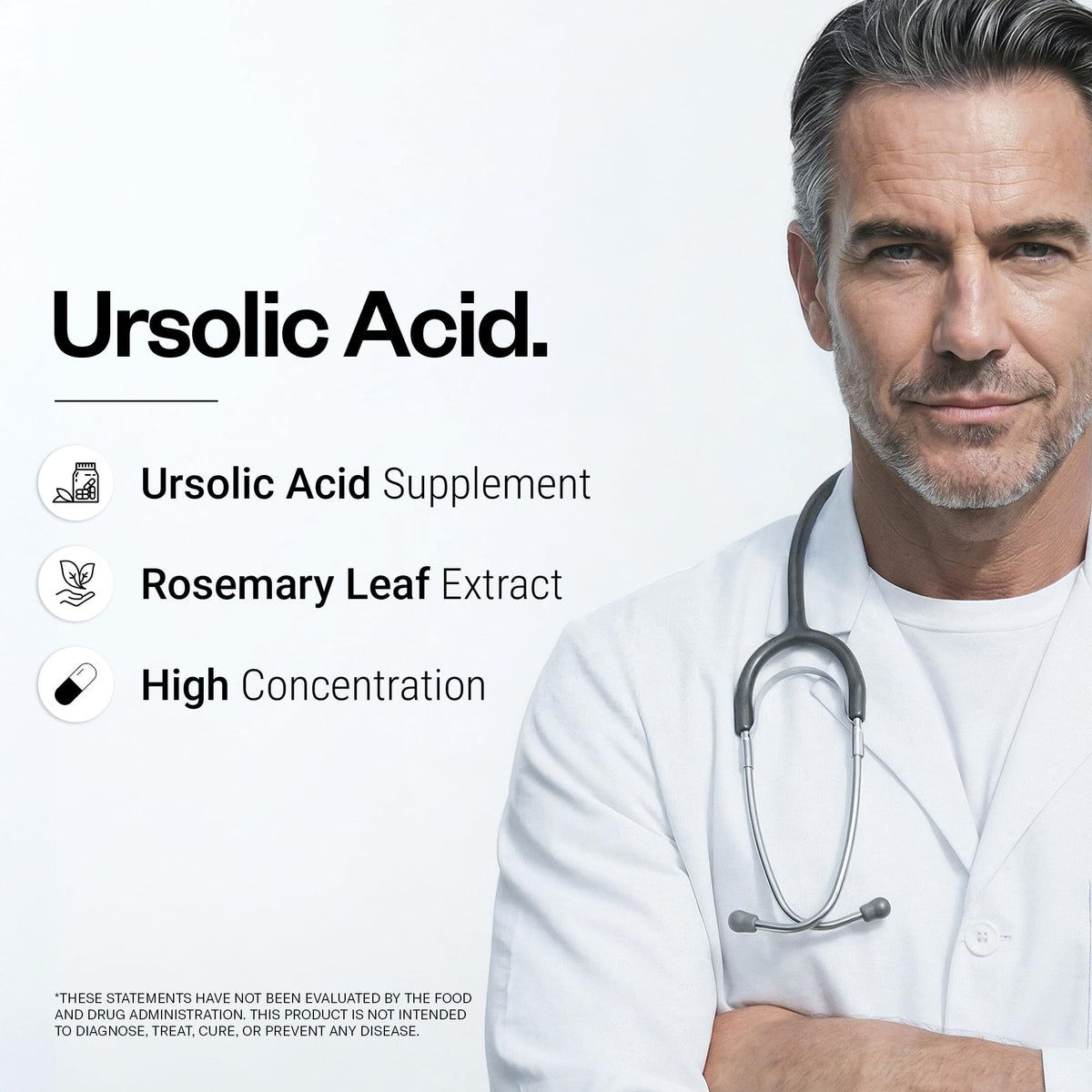 Bouteille de Supersmart Acide Ursolique avec étiquette visible