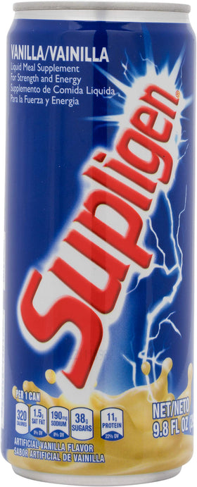 Bouteille de Supligen Complément Alimentaire Liquide Vanille 9,87 oz vue de face