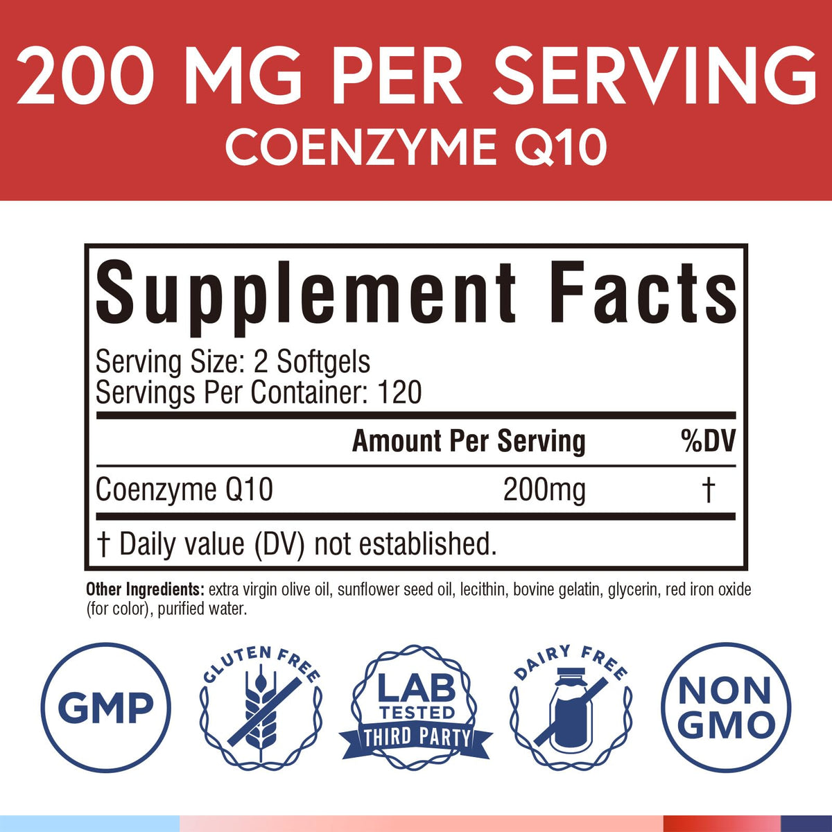 Bouteille de Terranics CoQ10 avec 240 gélules