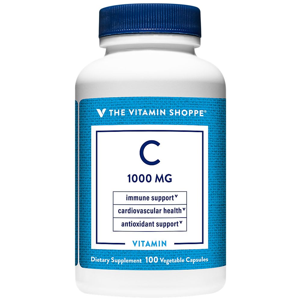 Bouteille de The Vitamin Shoppe C-1000 1 000 mg avec 100 capsules