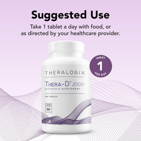 Bouteille de Theralogix Thera-D 2000 avec étiquette