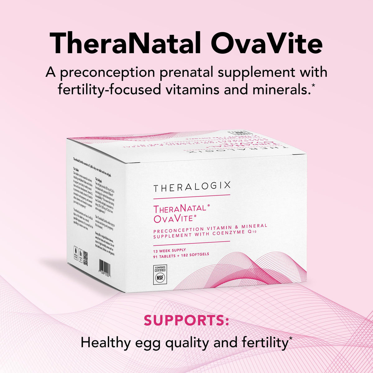 Bouteille de Theralogix TheraNatal OvaVite avec capsules