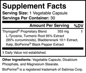 Bouteille de Thyrogard avec étiquette clairement visible