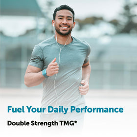 Bouteille de TMG Micro Ingredients avec dosage visible