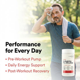Bouteille de Type Zero L-Arginine + L-Citrulline sur un fond neutre