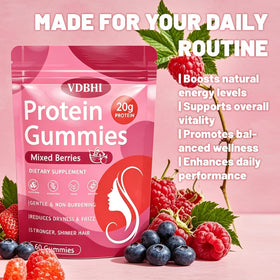 Bouteille de VDBHI Gummies ouverte avec gummies visibles