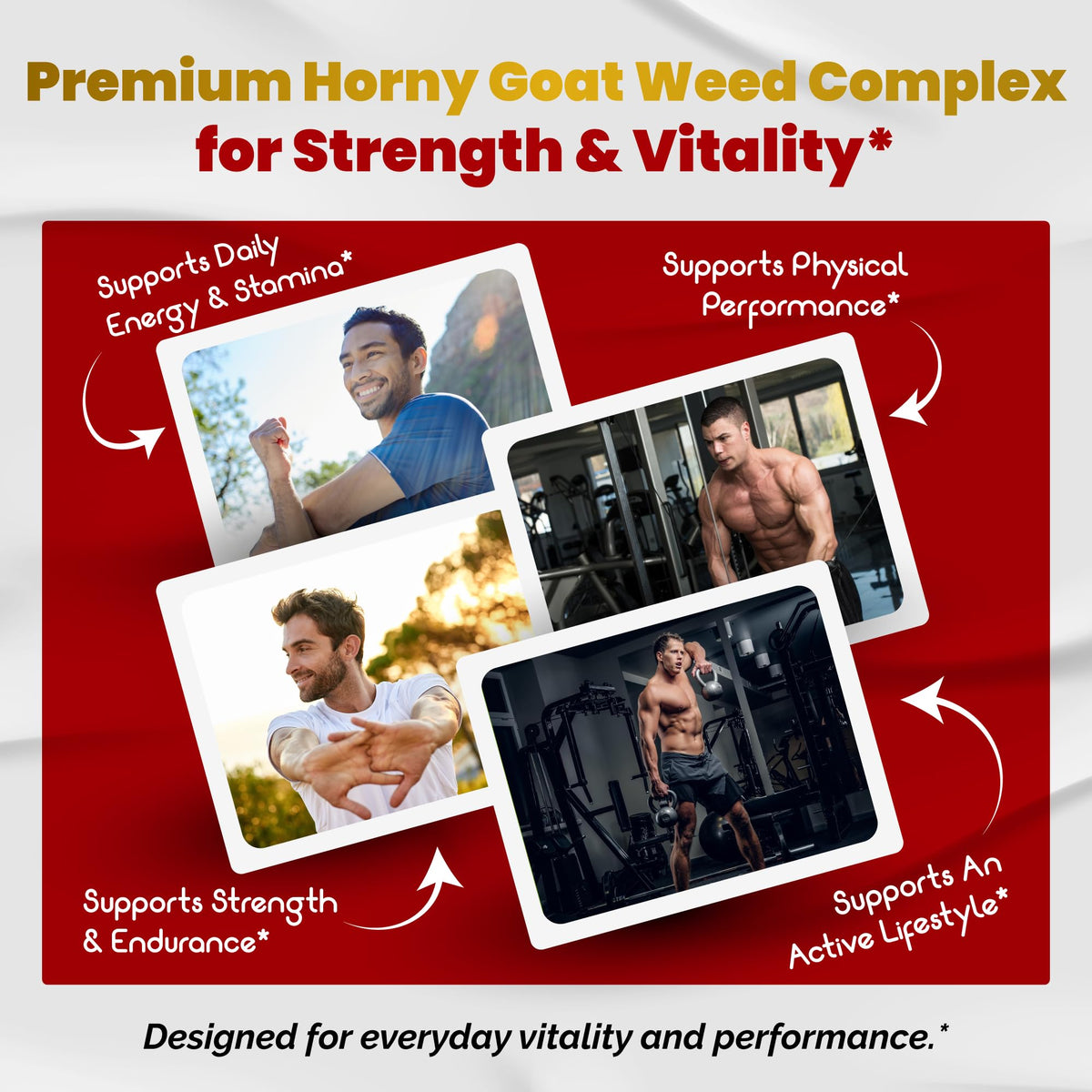Bouteille de VEGATOT Horny Goat Weed ouverte avec capsules visibles