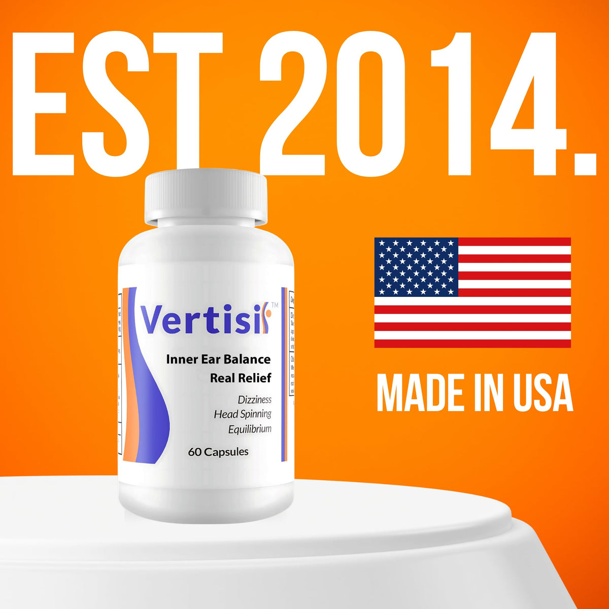 Bouteille de Vertisil 60 capsules de Scientific Health vue de côté