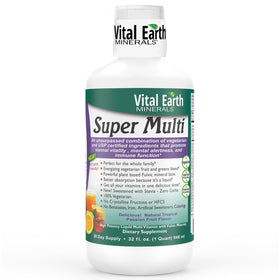Bouteille de Vital Earth Minerals Super Multi 32 Oz vue de face
