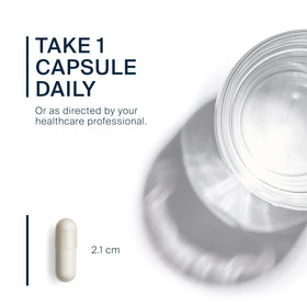 Bouteille de Vital Nutrients L-Theanine 200mg avec capsules visibles