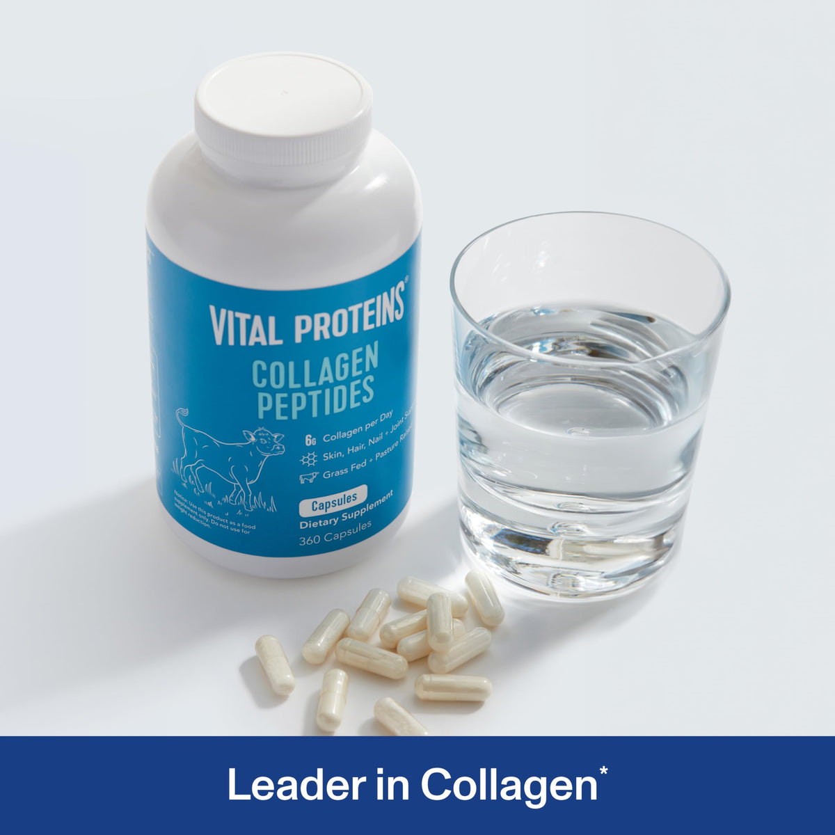 Bouteille de Vital Proteins Collagène Capsules côté