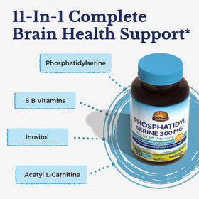 Bouteille de Vitalitown Phosphatidylserine 300mg avec étiquette