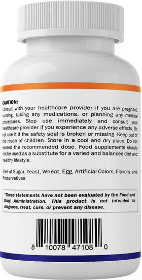 Bouteille de Vitamatic avec gélules sur un fond naturel