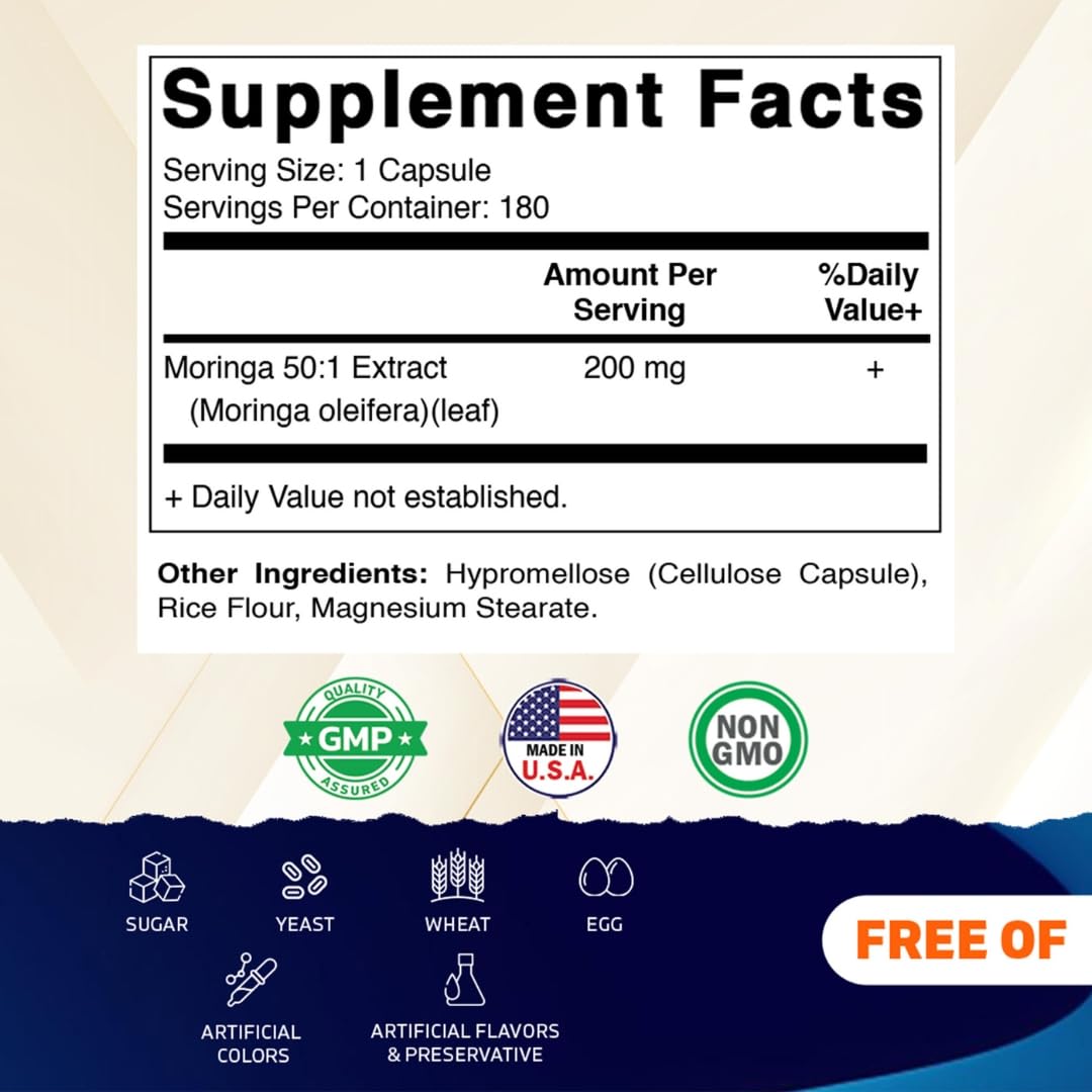 Bouteille de Vitamatic Extrait de Moringa avec étiquette