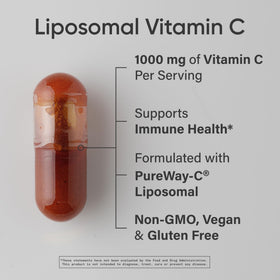 Bouteille de Vitamine C Liposomale 1000mg avec étiquette