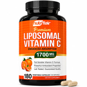 Bouteille de Vitamine C Liposomale NutriFlair 1700mg vue de face