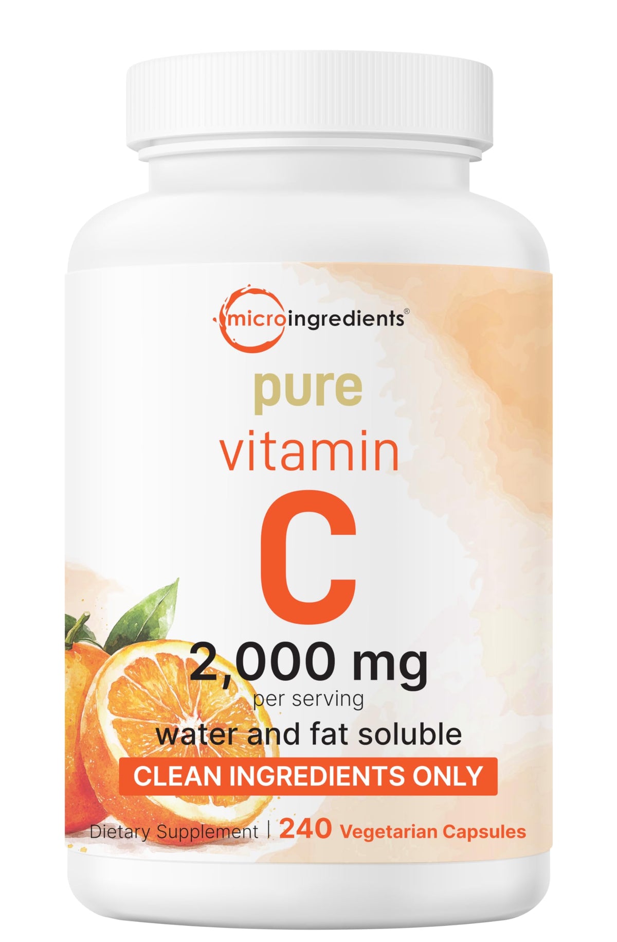 Bouteille de Vitamine C Pure Micro Ingredients 240 capsules végétales