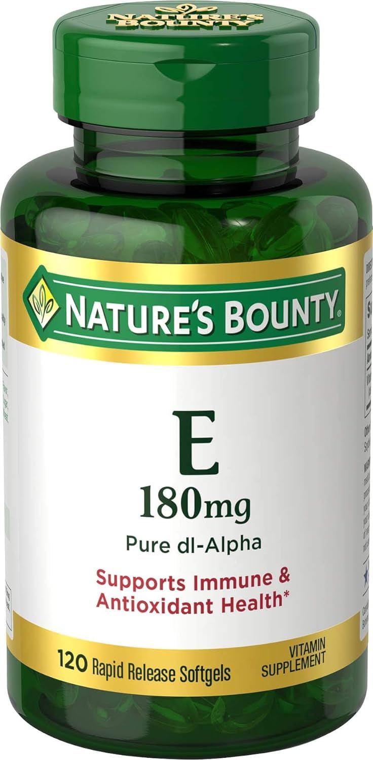 Bouteille de Vitamine E Nature's Bounty 400 UI avec 120 gélules softgel