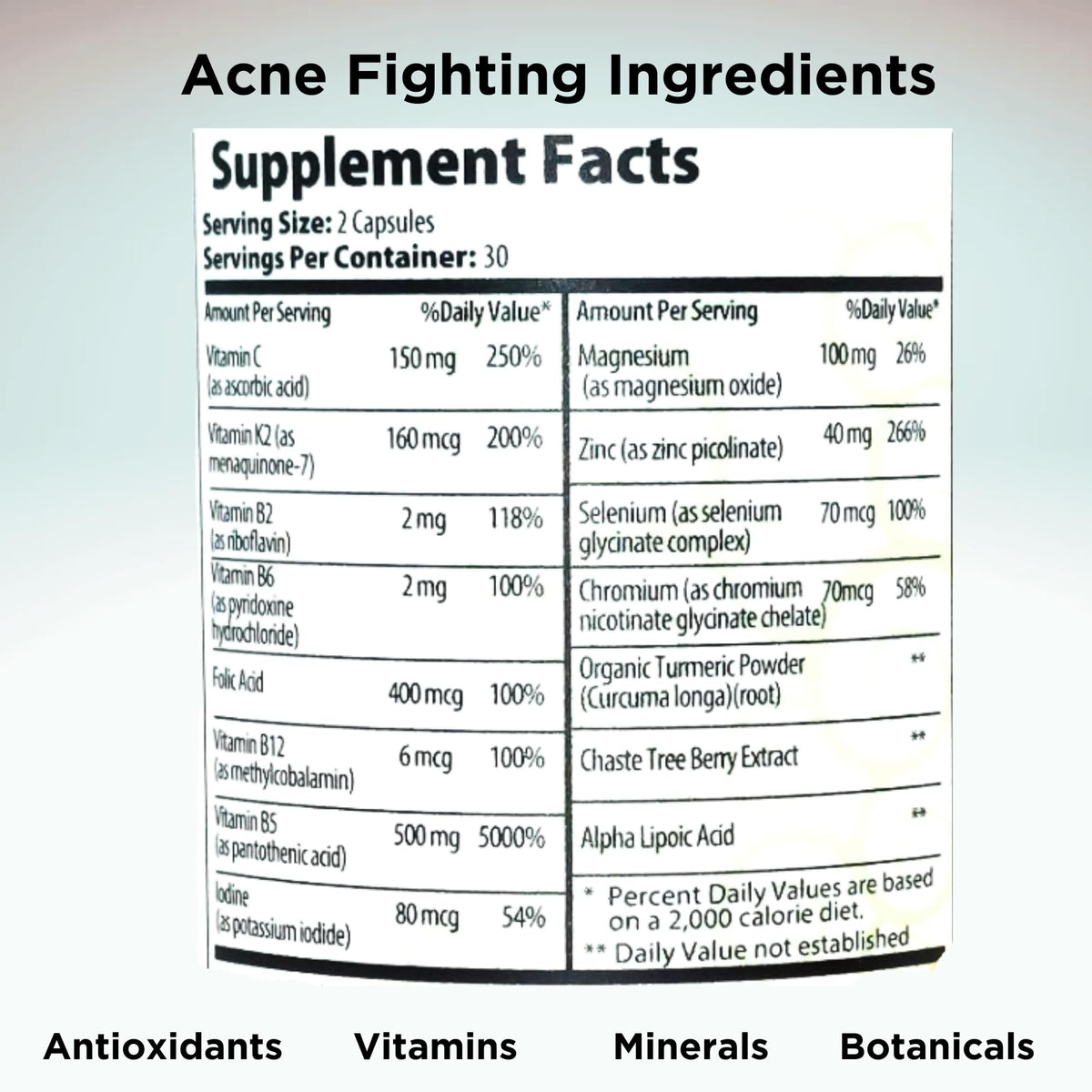 Bouteille de vitamines Innate Skin avec étiquette visible