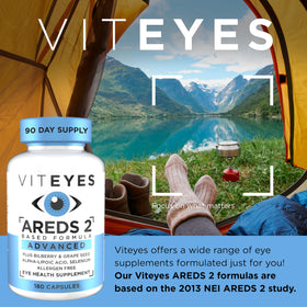 Bouteille de Viteyes AREDS 2 Advanced avec étiquette détaillée