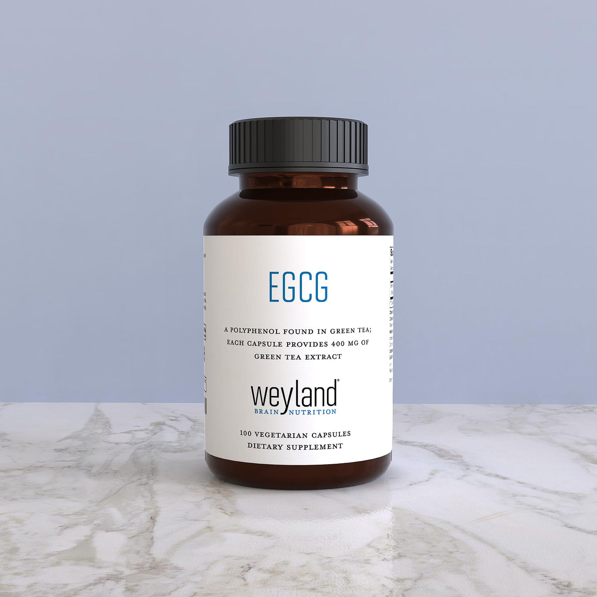 Bouteille de Weyland EGCG sur une table