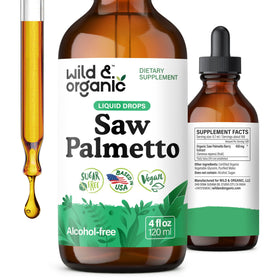 Bouteille de Wild & Organic Saw Palmetto 4 oz vue de face