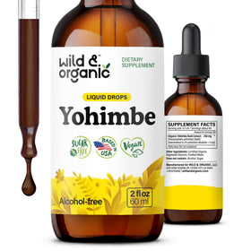 Bouteille de Wild & Organic Yohimbe 250 mg vue de face