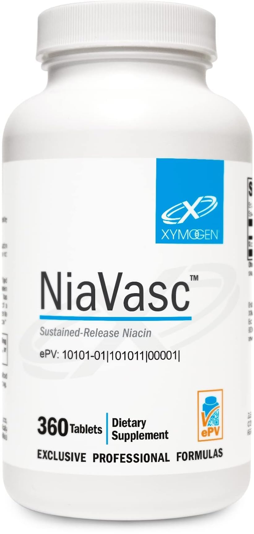 Bouteille de XYMOGEN NiaVasc 360 capsules vue de face