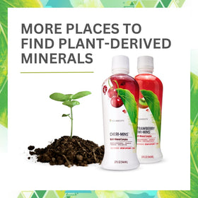 Bouteille de Youngevity complément minéral avec verre d'eau