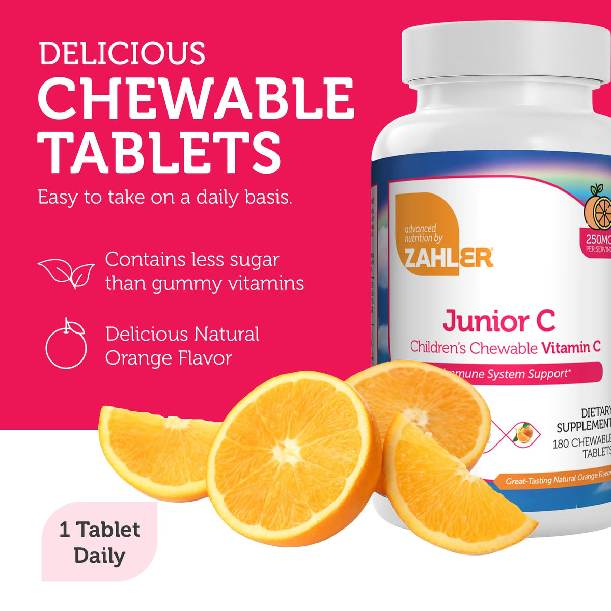 Bouteille de Zahler Junior C avec étiquette et informations nutritionnelles