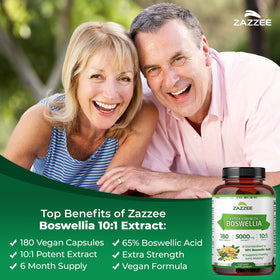 Bouteille de Zazzee Boswellia Serrata avec étiquette