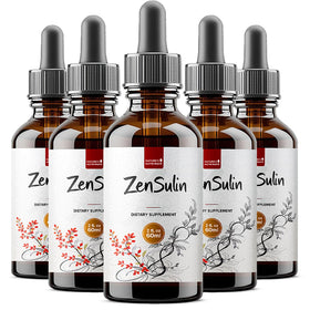 Bouteille de ZenSulin 60ml avec étiquette et ingrédients visibles
