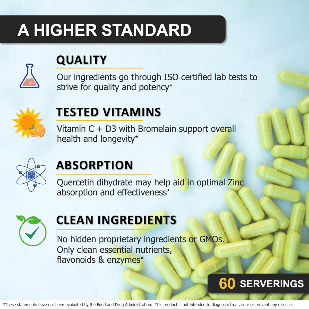 Bouteille de Zinc Quercetin SPARTIS ouverte avec capsules visibles