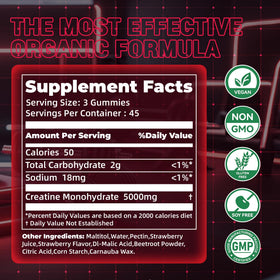 bouteille de zipvit Gummies de créatine avec étiquette