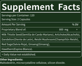 Bouteille des Capsules de Cardo Mariano Herbmood sur une table en bois