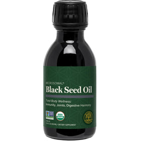 Bouteille en verre d'huile de nigelle 100% pure Global Healing Center