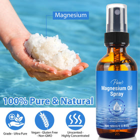 Bouteille en verre du spray d'huile de magnésium BHMSHY