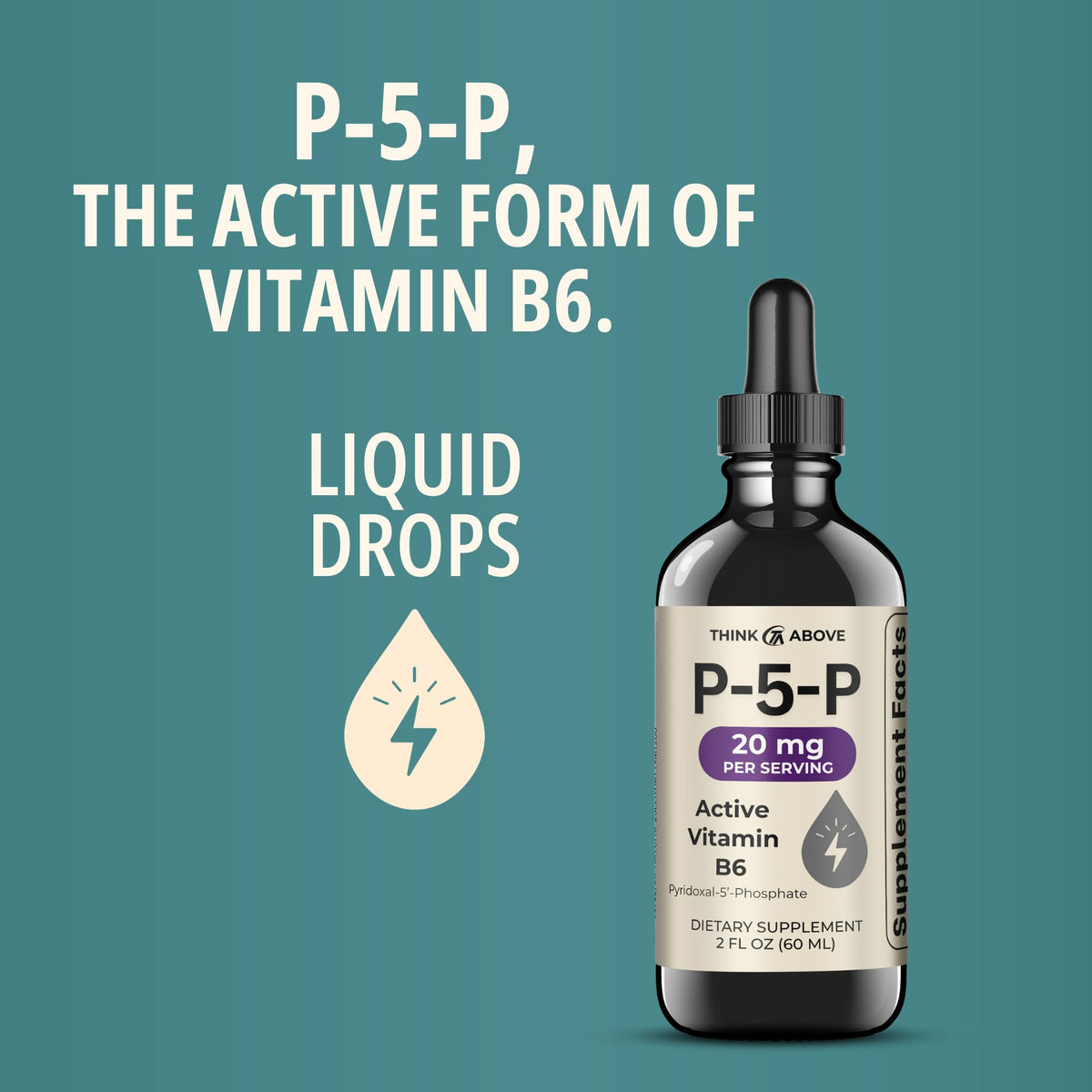 Bouteille en verre opaque des gouttes Think Above P5P